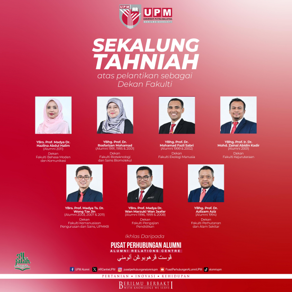 CONGRATULATIONS ON THE APPOINTMENT AS UPM FACULTY DEAN PART 1